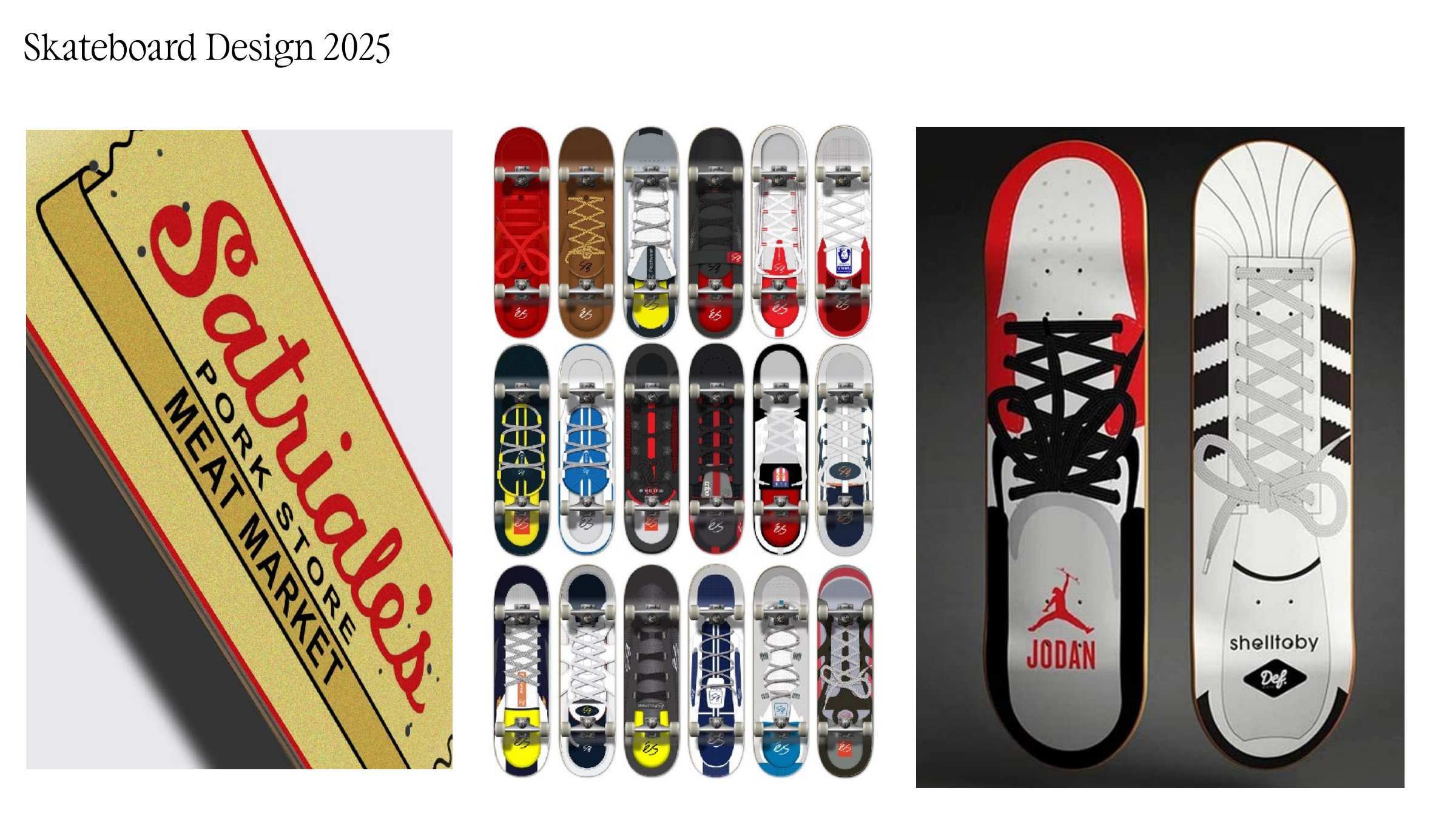 Skateboard designs, 2025
